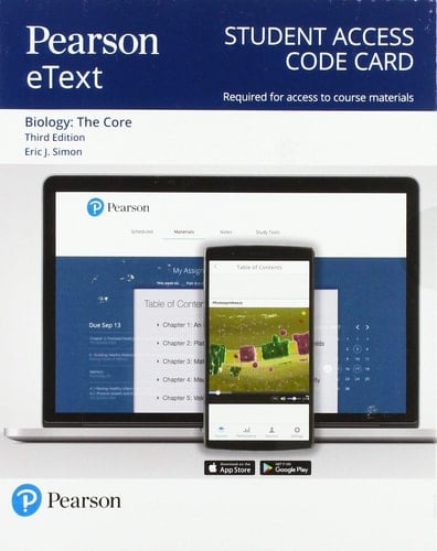 Pearson Etext Biology Access Card The Core
