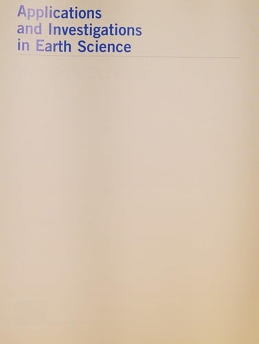 Applications and investigations in earth science
