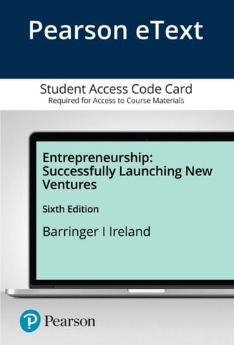 Pearson Etext Entrepreneurship Successfully Launching New Ventures -- Access Card