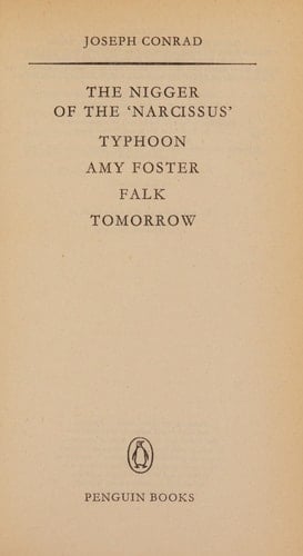 The Nigger of the '"Narcissus": Typhoon Amy: Foster: Falk: Tomorrow