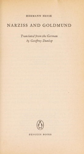 Narziss and Goldmund