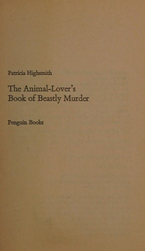 Animal Lover's Book of Beastly Murder