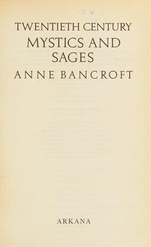 20th-century Mystics and Sages (Arkana)