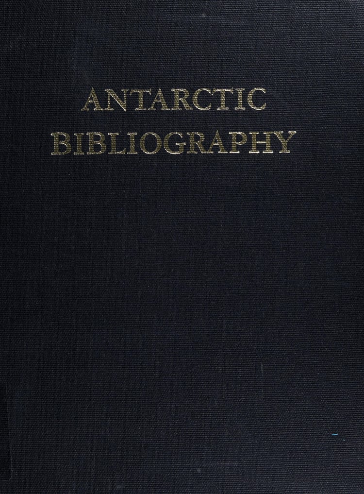Antarctic Bibliography, 1991