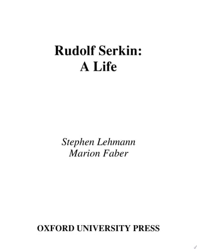 Rudolf Serkin: A Life