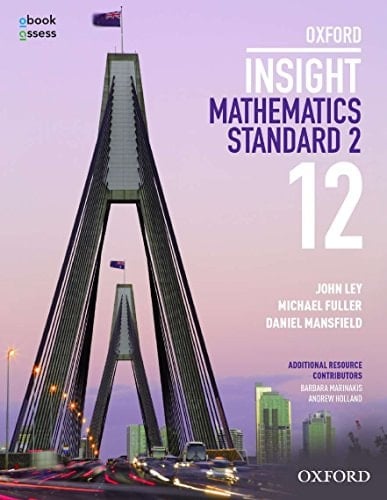 Oxford Insight Mathematics Standard 2 Year 12 Student book + obook assess