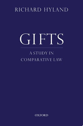 Gifts: A Study in Comparative Law