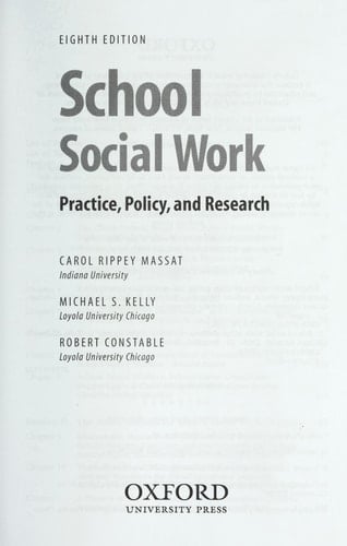 School Social Work, Eighth Edition: Practice, Policy, and Research
