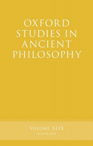 Oxford Studies in Ancient Philosophy, Volume 49