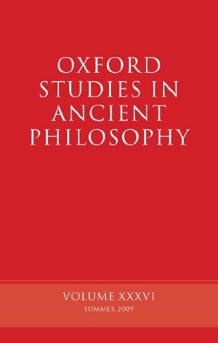 Oxford Studies in Ancient Philosophy, Volume XXXVI