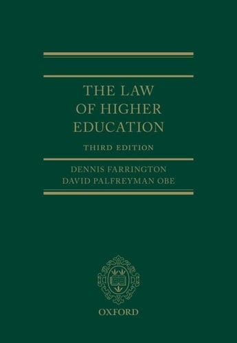 The Law of Higher Education