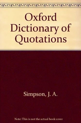Oxford Dictionary of Quotations: Blue Leather Presentation Edition