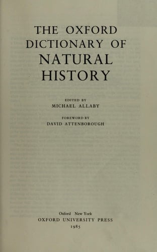 The Oxford Dictionary of Natural History