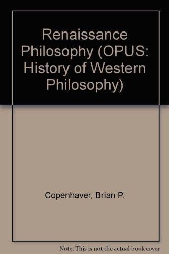 Renaissance Philosophy (A History of Western Philosophy, 3)