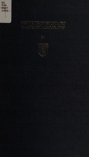 Clinical Diversity in Late Onset Alzheimer's Disease (Maudsley Monographs, 34)