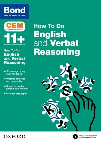 Bond 11+: Cem How to Do: English and Verbal Reasoning