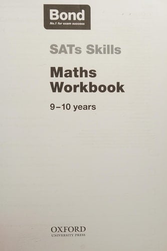 Bond Sats Skills Maths Reason Wbk 9-10