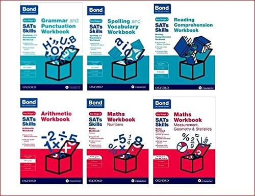 Bond SATs Skills 10-11 years Year 6, 6 book collection set Maths & English