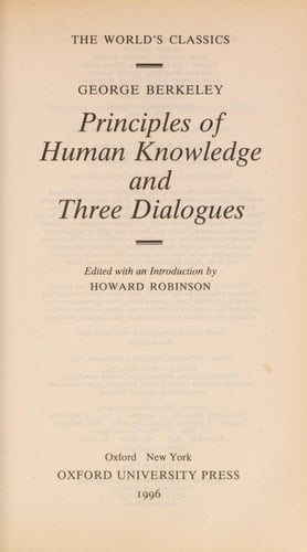 Principles of Human Knowledge and Three Dialogues (The World's Classics)