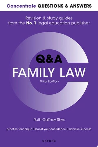 Concentrate Questions and Answers Family Law: Law Q&A Revision and Study Guide (Concentrate Questions & Answers)