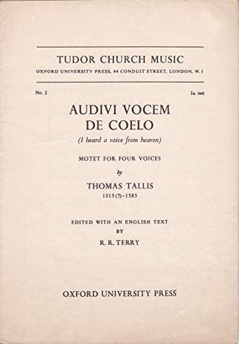 Audivi vocem de coelo: (I hear a voice from heaven)