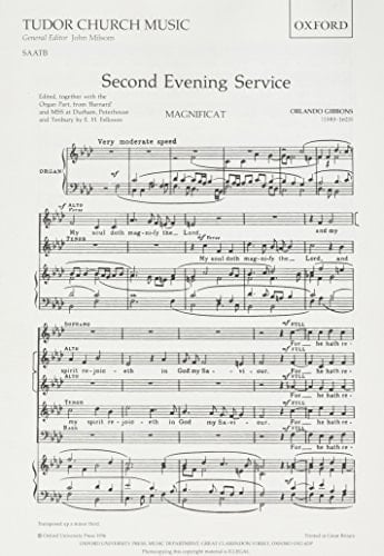 Gibbons, O: Second Evening Service (Magnificat and Nunc Dimi