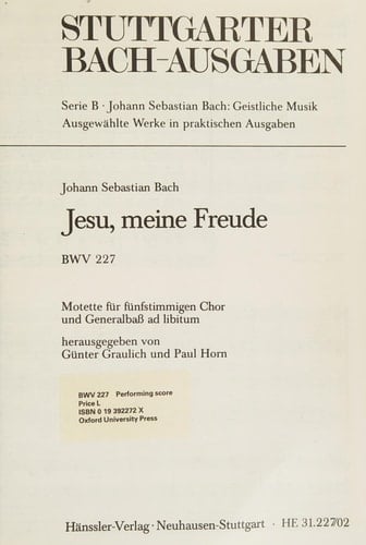 J.S. Bach: "Jesu, Meine Freude"