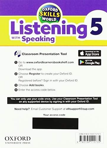 Oxford Skills World. Listening & Speaking 5. Classroom Presentation Tool Access Card
