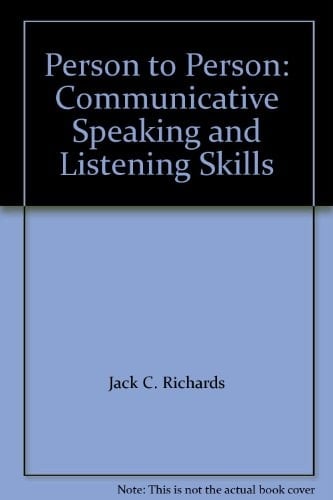 Person to Person: Communicative Speaking and Listening Skills