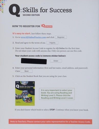 Q Skills for Success (2nd Edition). Reading & Writing 3. Split Student's Book Pack Part A