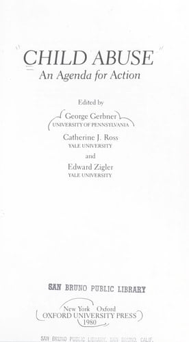Child Abuse: An Agenda for Action