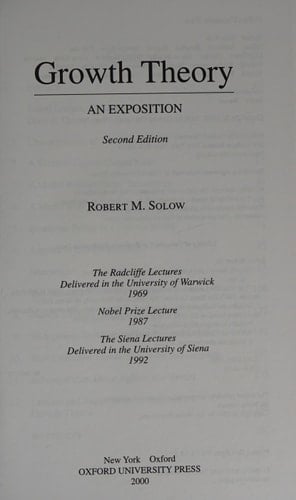 Growth Theory: An Exposition