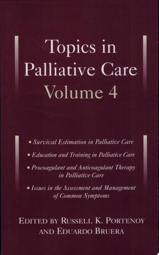 Topics in Palliative Care, Volume 4