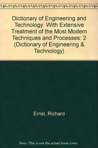Dictionary of Engineering and Technology: Volume II:English-German
