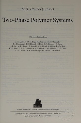 Two-Phase Polymer Systems (Progress in Polymer Processing)