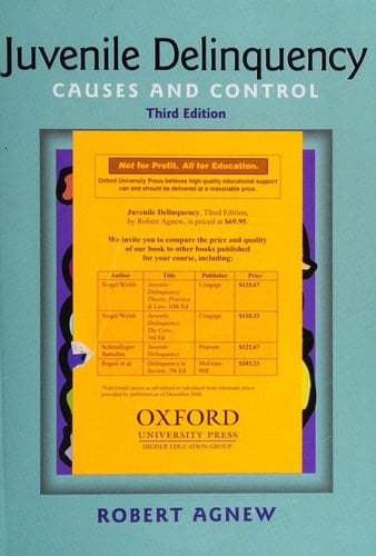 Juvenile Delinquency: Causes and Control