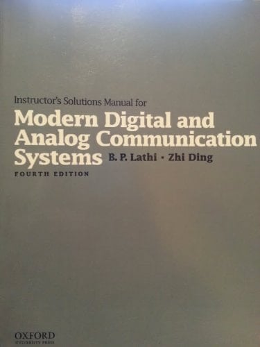 Instructor's Solutions Manual for Modern Digital & Analog Communications Systems (Oxford University Press)
