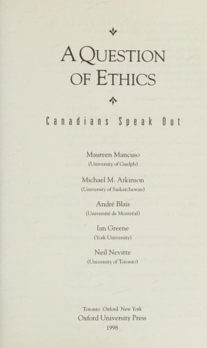 A Question of Ethics