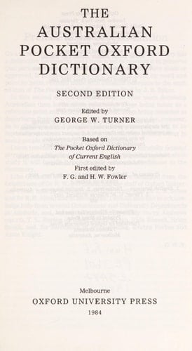 The Australian Pocket Dictionary