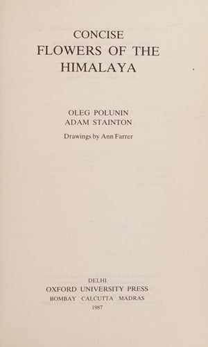 Concise Flowers of the Himalaya