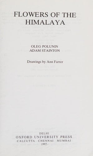 Flowers of the Himalaya (Repr of 1984 Ed) (Oxford India Paperbacks)