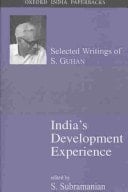 India's Development Experience: Selected Writings of S. Guhan