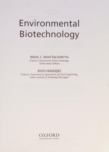 Environmental Biotechnology (Oxford Higher Education)