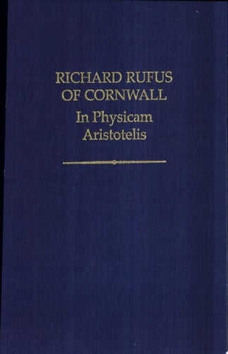 In Physicam Aristotelis (Auctores Britannici Medii Aevi, vol. XVI)