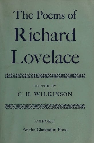 The Poems of Richard Lovelace