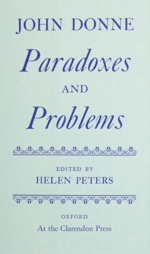 Paradoxes and Problems (|c OET |t Oxford English Texts)