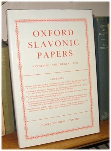 Oxford Slavonic Papers, New Series: Volume XXV