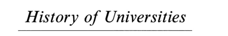 History of Universities: Volume VIII 1989 (History of Universities Series)