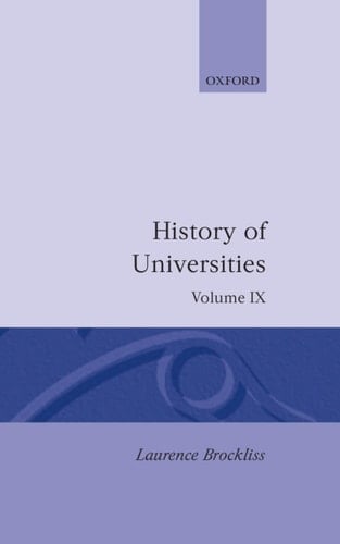 History of Universities, Vol. 9