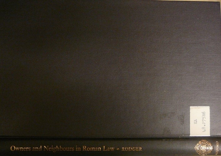 Owners and neighbours in Roman law